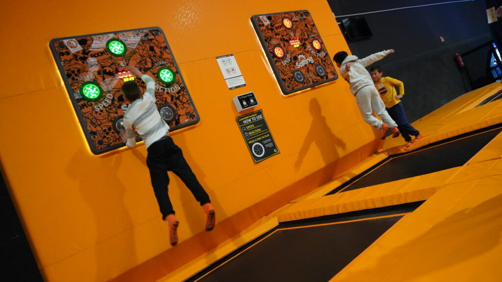 Guests jumping at a Salting trampoline park in Spain