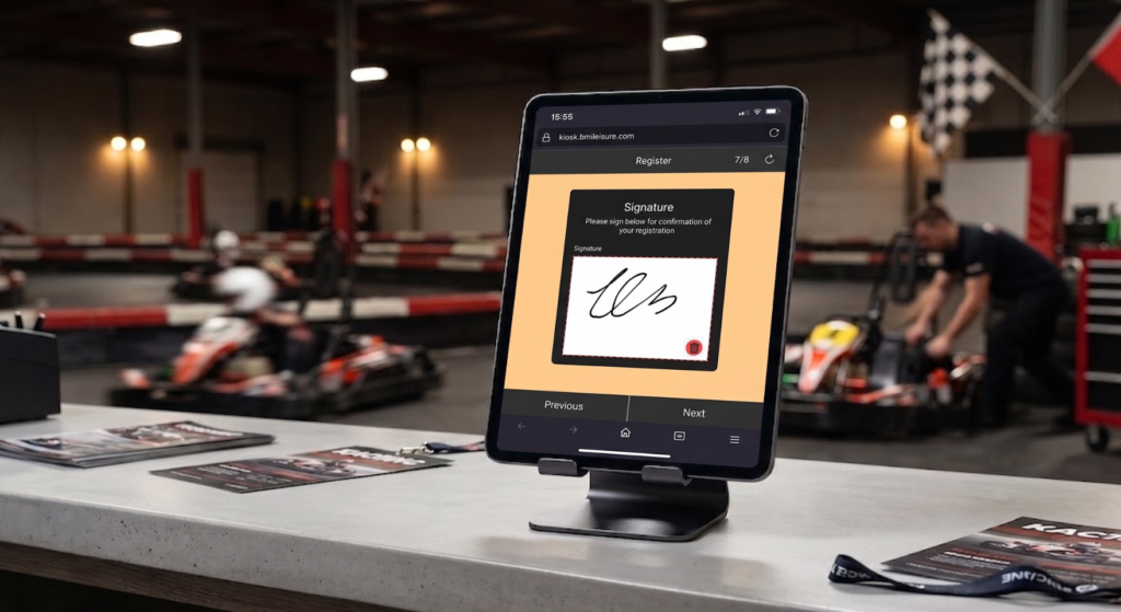 Karting CRM: one guest profile with bookings, waivers and lap history across multiple tracks