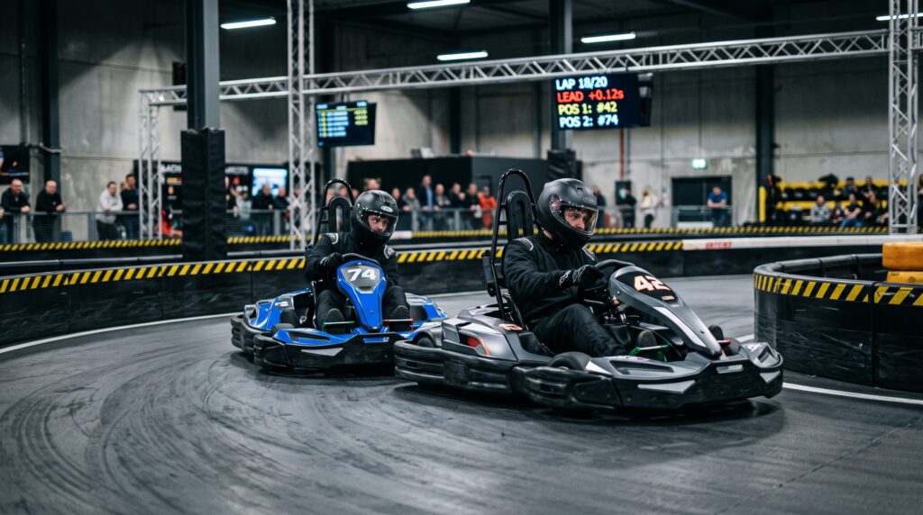 Franchise de karting : courses de karts électriques sur piste intérieure